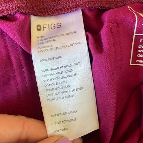 FIGS  Technical collection rasberry pink drawstring scrubs XXL tall