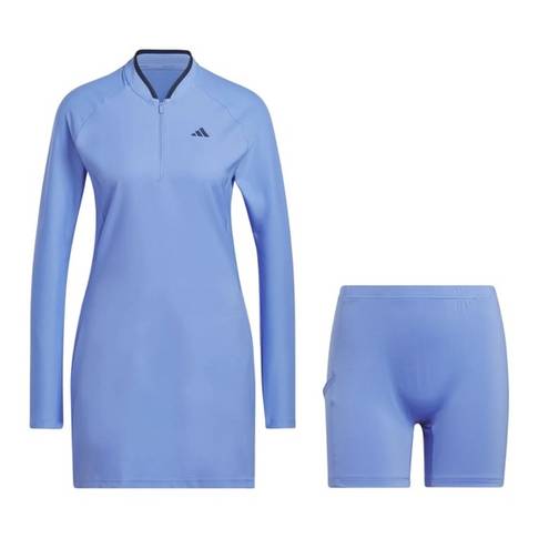 Adidas NWT  Women’s Long Sleeve Golf Dress with shorts Blue Medium