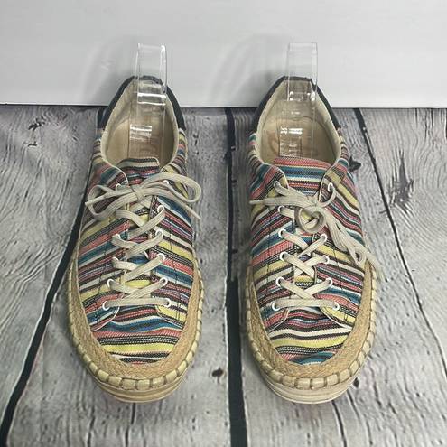 Sam Edelman  Kavi Stripes Canvas colorful sneaker size 8.5