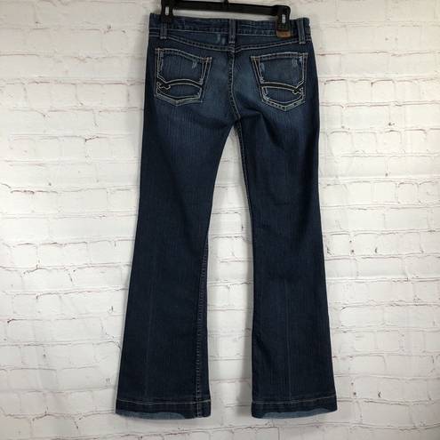 Buckle BKE Womens Jeans Sz 27x35.5 Blue Bootcut Starlite Stretch Dark Wash Actual 30x29