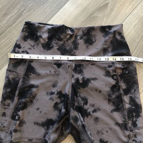 Evolution and creation  Brown Black Tie Dye Athletic Gym Shorts Size Large