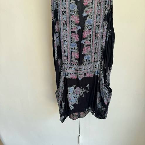 Free People  Paradise Song Floral Tunic Dress Sleeveless Size M