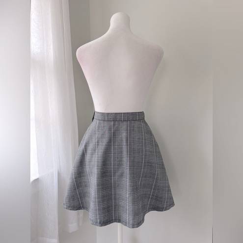 American Apparel  Gray Plaid Mini Skirt