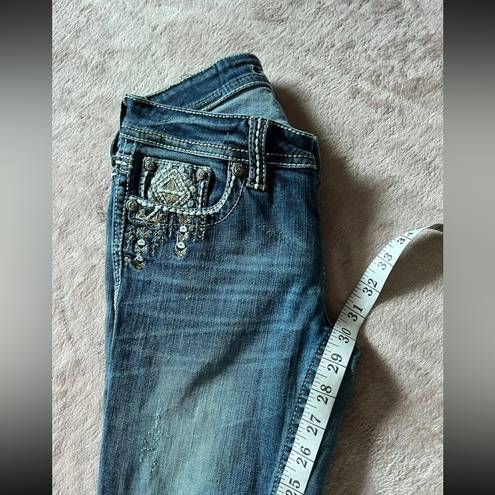 GRACE IN LA  Skinny Jeans Womens Denim Dark Wash Low Size 26