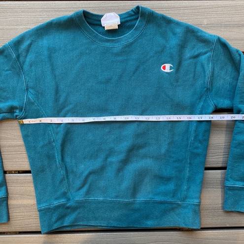 Champion Vintage X-Small  Reverse Weave Crewneck Sweater Turquoise/ Aquamarine