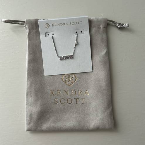 Kendra Scott  Love Necklace In Silver NWT