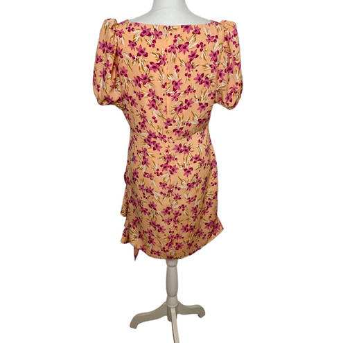 Likely  Cara Floral Mini Dress NWT Cottagecore Ruffled Pink Honey Peach Berry 12