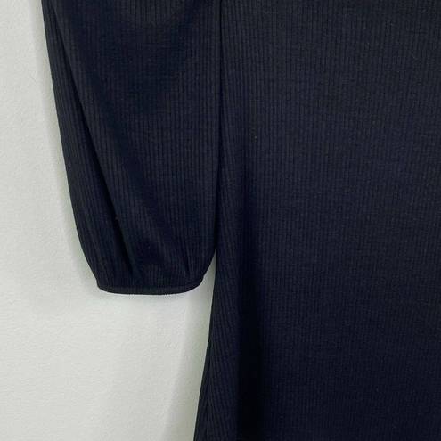 Project Social T  Black Square Neck Puff Sleeve Top Women's Size Extra Small XS