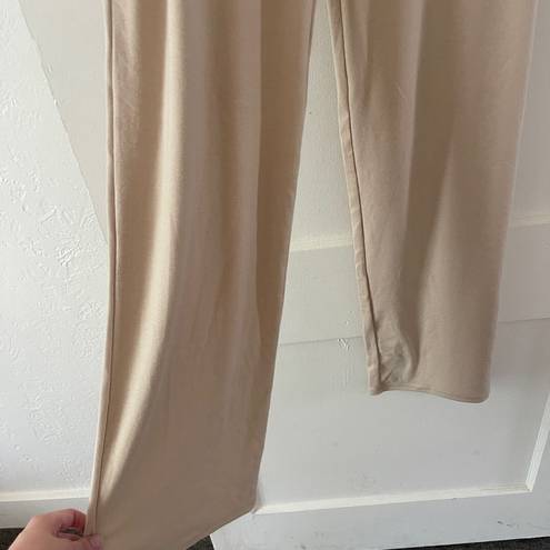 Lulus  cream wide leg high waisted lounge pants woman’s size medium