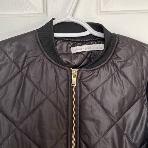 Bishop and Young Small black bomber jacket- like new!