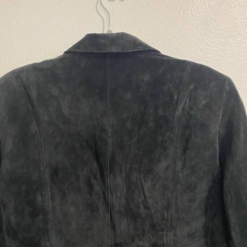 Liz Claiborne  Black Suede Leather Vintage Jacket Sz L