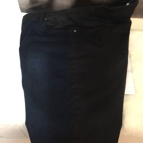 Kenneth Cole  Plus size indigo/ Black 2 tone Jeans
