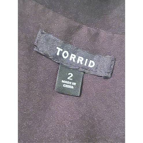 Torrid  Studio Crepe Cinch Waist Blazer Black Sz 2 2X XXL