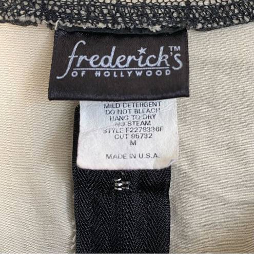 Frederick's of Hollywood  Corset Bustier Sexy Top Lace Mesh Medium Black Y2K Vtg