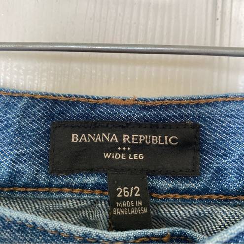 Banana Republic  Wide Leg Jeans Authentic Wash Size 26