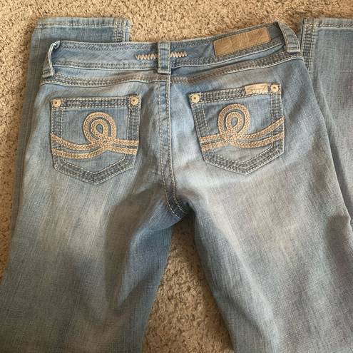 Seven7  Jeans | light wash Embellished slim straight jeans size 4