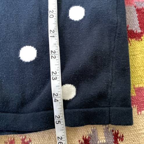 Tommy Hilfiger  Polka Dot V- Neck Cardigan Sweater (Sz M) Navy Blue & White