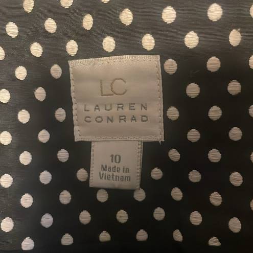 LC Lauren Conrad  Black Coats, 
Polka Dot Trench Coat