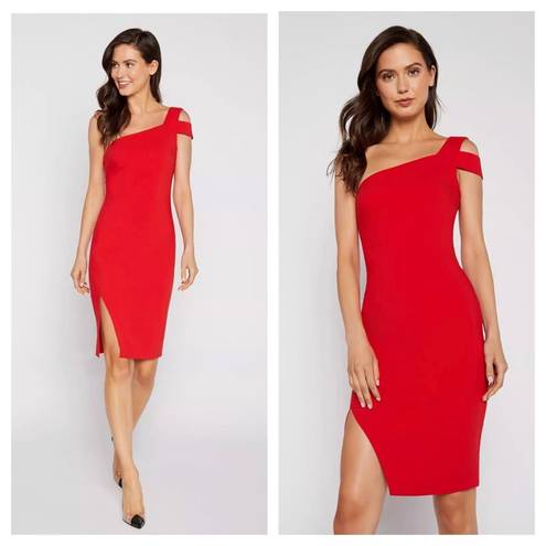 Likely NWT  Packard Dress Size 0 Red One Shoulder Knee Length Cocktail