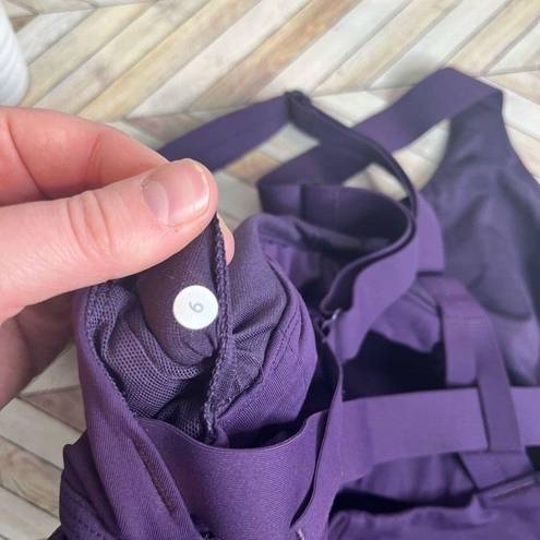 Lululemon  | women dark purple athletic sports bra unpadded