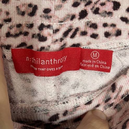 n: philanthropy pink leopard print jogger set size medium