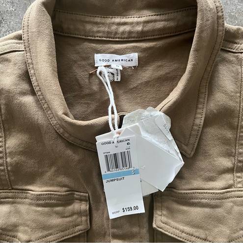 Good American  Fit For Success Jumpsuit, Khaki Size 5 (2X) New with Tag