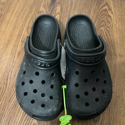 Crocs  Black Classic Rubber Slip On Clogs Size 10 Women’s 8 Men’s $50