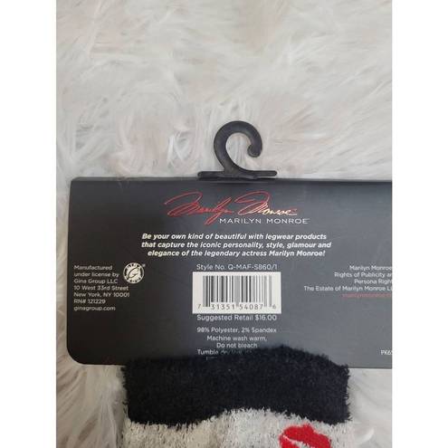Marilyn Monroe NWT  Silky Smooth Aloe Infused Plush Striped Socks with Lips
