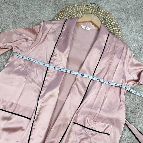 Mulberry THXSILK Women’s 19 Momme Mini Robe 100%  Silk Lotus Pink Size M