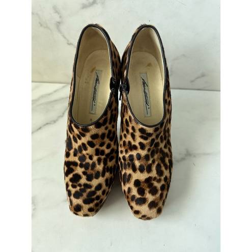 Brian Atwood  Leopard Print Ankle Boots SIze 38.5