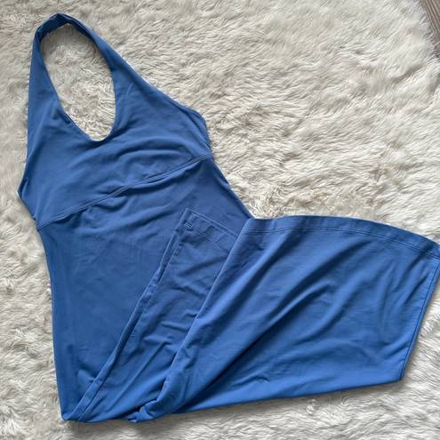 Patagonia Dress Morning Glory Halter Open Tie Back Knee Length A-line Blue S