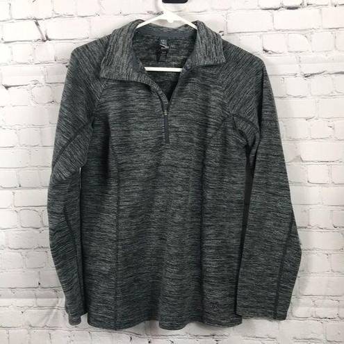 Mountain Hardwear  charcoal Heather fleece 1/4 zip pullover sweatshirt small EUC