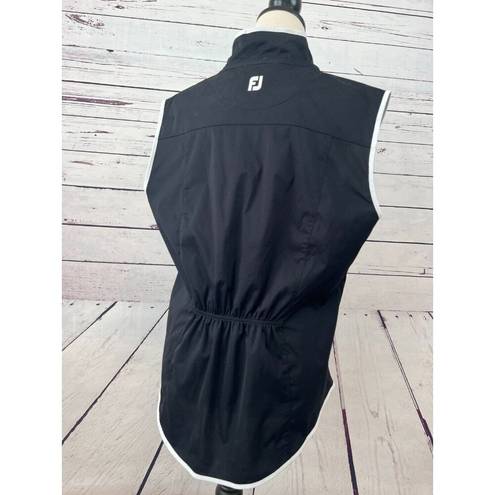 FootJoy  Full Zip Vest size Large Womens FJ Athletic Black Golf Active Pockets