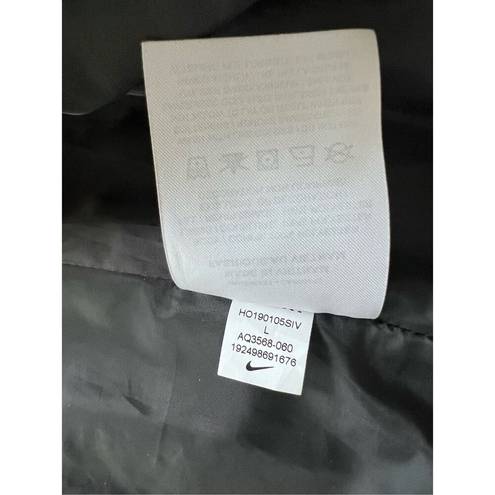 Nike  Black Full Zip High Mock Neckline Puffer Vest Women's Large