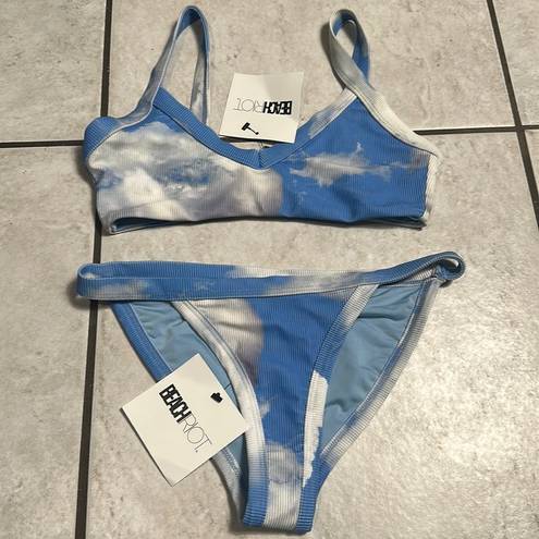 Beach Riot NWT  Azure Cloud Bikini Set