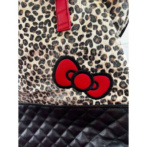 Lounge Fly  Leopard Print Hello Kitty Large Tote Bag