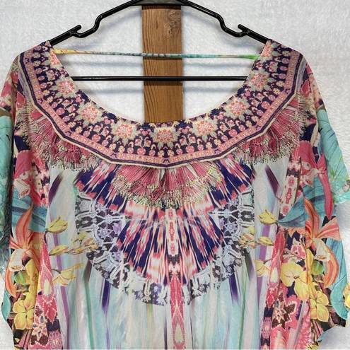 Calia by Carrie  Underwood Multicolor Pastel Kaftan Swimsuit Coverup Size L