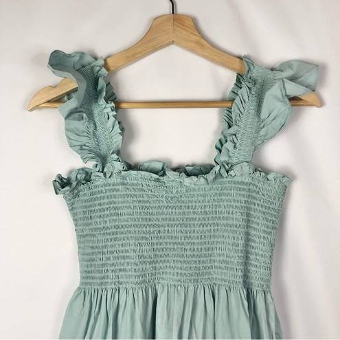 Hill House  Bay Blue Ellie Nap Midi Tiered Dress S