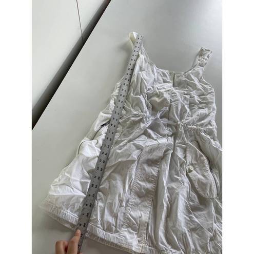 Jason Wu  Dress Womens 4 White Drawstring Waist Mini Tie Back Shift Cotton Blend