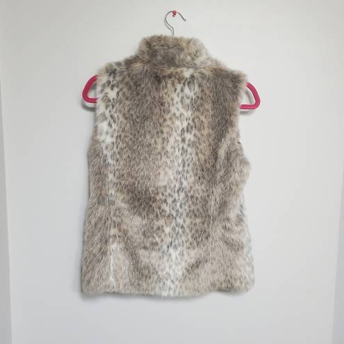 Banana Republic  Faux Fur Animal Print Vest