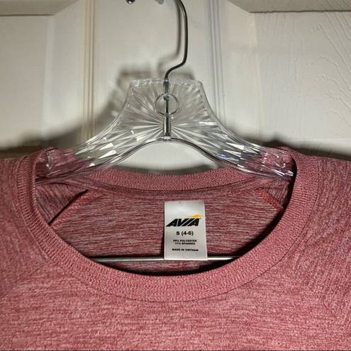 Avia  Pink Crew Neck Long Sleeve Active Top Small