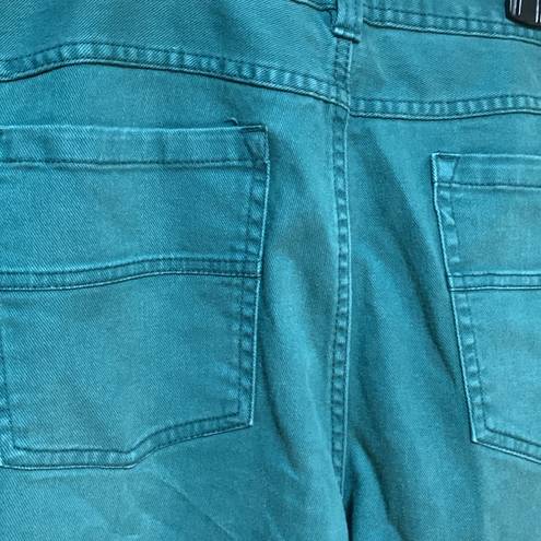 prAna  Dark Teal Blue Green Super Soft Boyfriend Jean Straight Leg 34 Waist