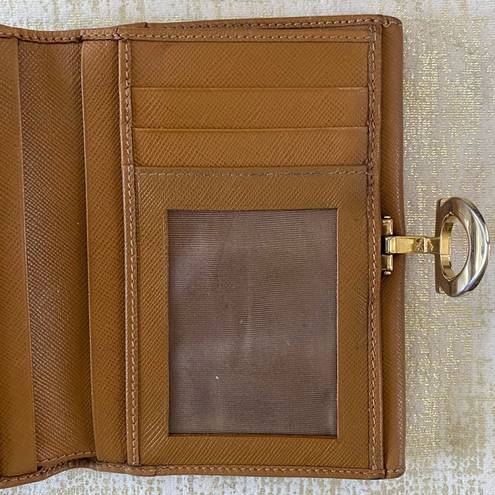 Salvatore Ferragamo  Camel Color Compact Leather Wallet