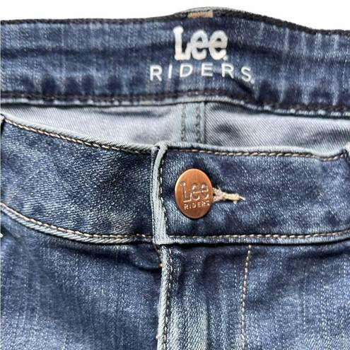 Lee  Riders Women's Indigo Fringe Cuff Boyfriend Jeans Size 16 M NEW With tags