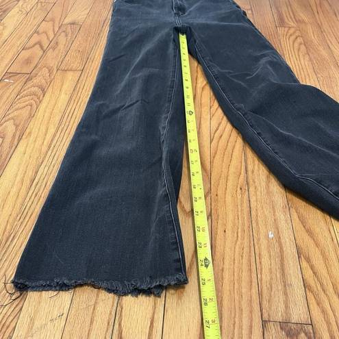 Rolla's  High Rise Eastcoast Crop Flare Washed Black Jeans Size 28