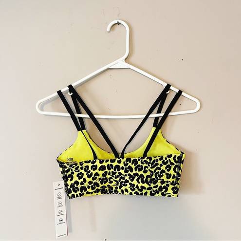 Good American  | Yellow Animal Print Sports Bra Sz XS