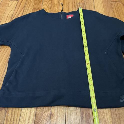 Nike  Tech Fleece Black Crewneck Athletic Sweatshirt Size XL