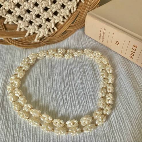 American Vintage Vintage “Nola” Pearl Cluster Necklace Long Freshwater Classic Beachy Feminine