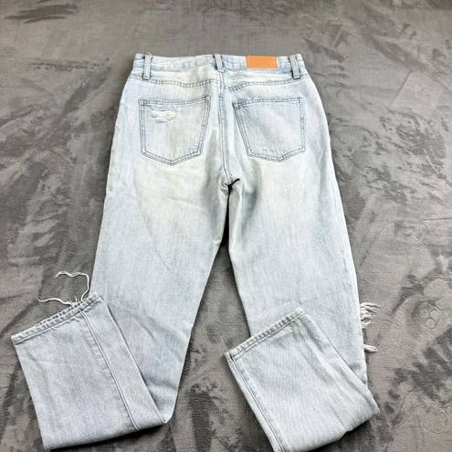 Pistola  Jeans Womens Size 27 Straight Distressed High Rise Light Wash Chic Mom