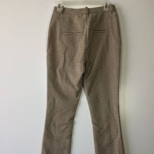 ALC Frank ALC edwin glen checkered high rise slit hem dressy pants Brown